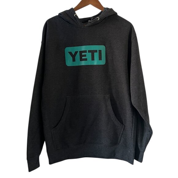 Yeti Tops - YETI Hooded Sweatshirt In Charcoal Gray Size M